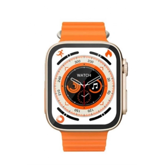 Yeni Model Akıllı Saat Ultra Smart Watch Gümüş Kasa 45mm Titreşim