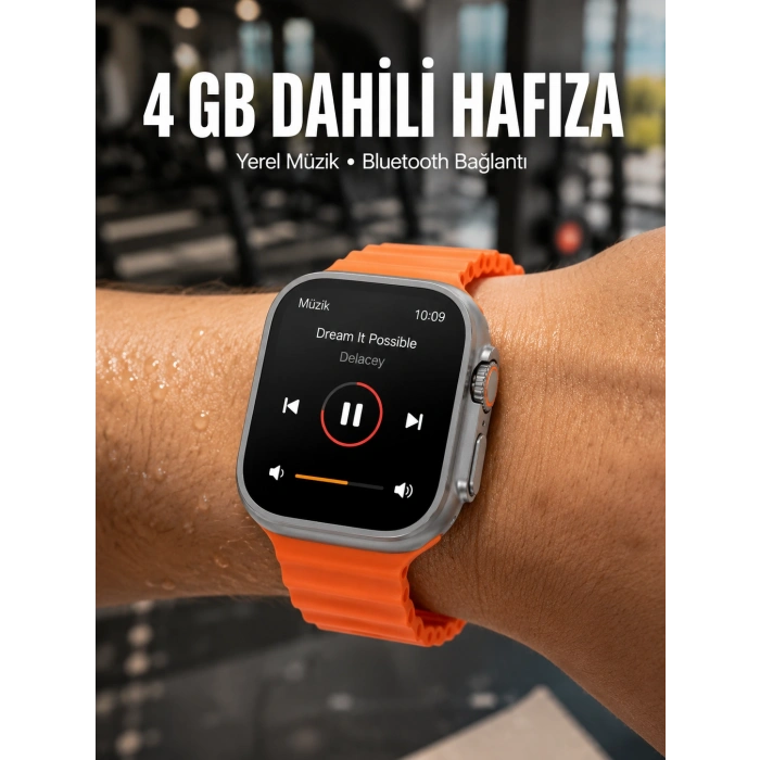 Yeni Nesil 3 Kordonlu Kol Saati 49 Mm Amoled Ekran Akıllı Saat