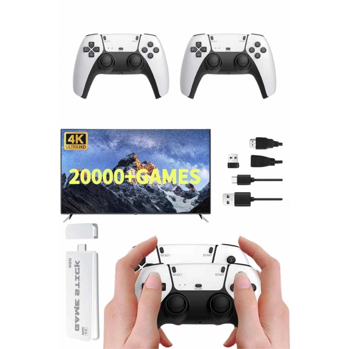 Yeni Nesil 3d 4k 2000 Oyunlu Game Stick Oyun Konsolu Çift Konsol