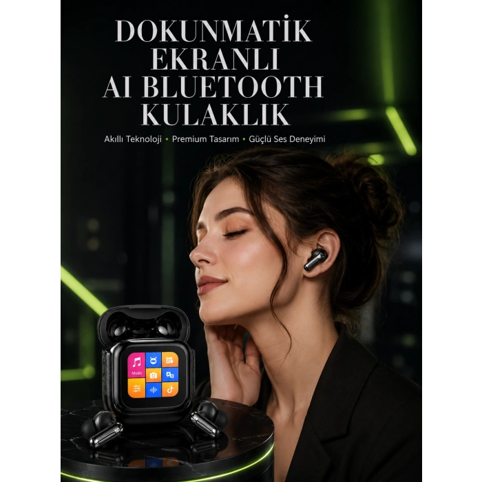 Yeni Nesil Aı Bluetooth Kulaklık Akıllı Dokunmatik Ekranlı