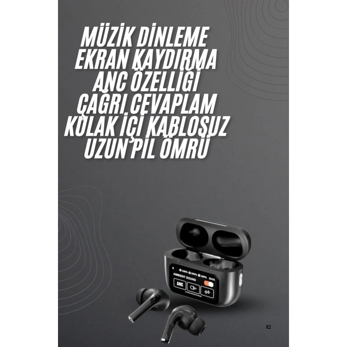 Yeni Nesil Pro Ekranlı Bluetooth Kulaklık 5.0 Bluetooth Yeni Nesil