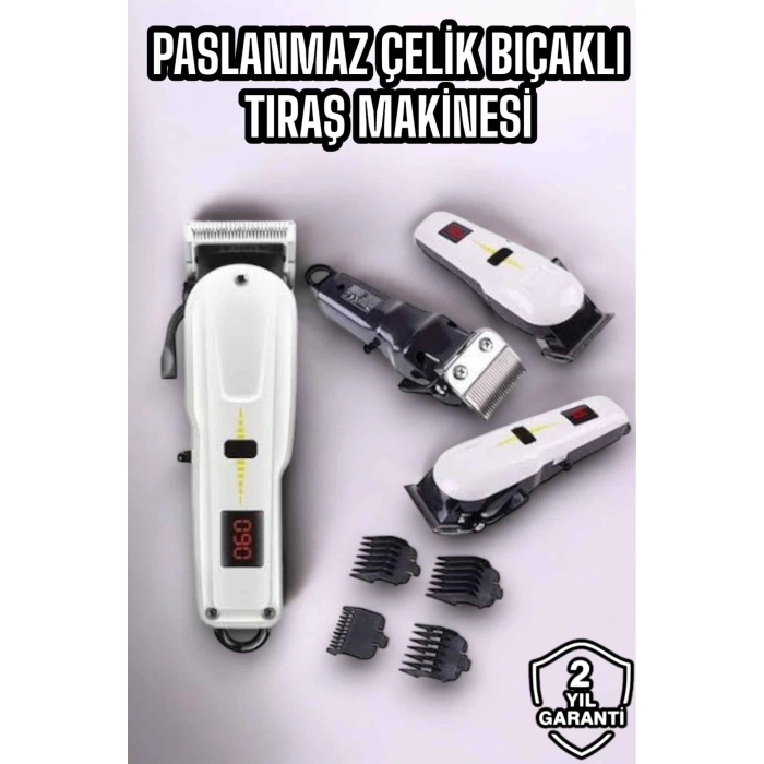 Yeni Nesil Tıraş Makinesi Uzun Şarjlı Paslanmaz Çelik Bıçaklı