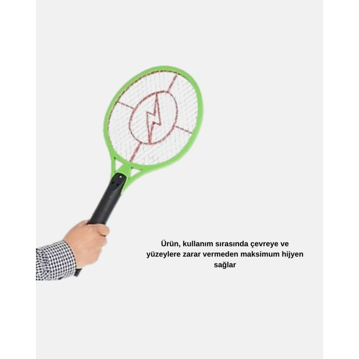 Yüksek Gerilimli Elektronik Sinek Raket – Sessiz, Kimyasız Ve Güvenli Kullanım