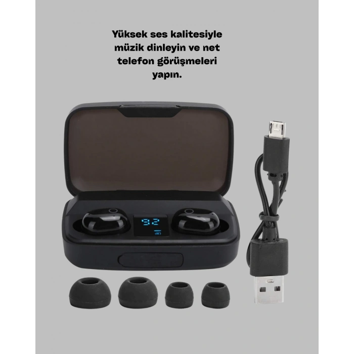 Yüksek Ses Kaliteli A10s Tws Bluetooth 5.0 Kablosuz Kulaklık