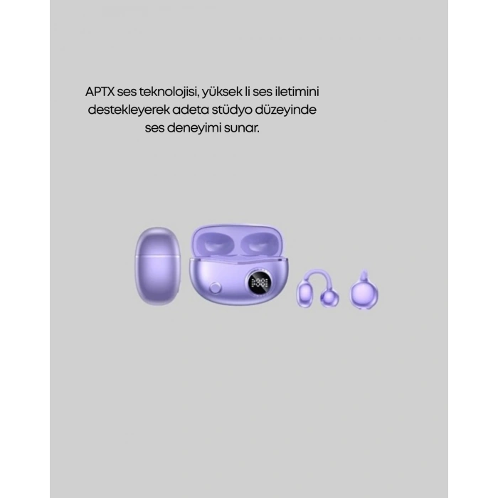 Yxg10 Açık Kulak Bluetooth Kulaklık – Klipsli, Güvenli Spor Tasarım, 30 Saat Pil