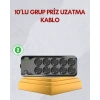 10 Prizli Uzatma Kablosu Termal Koruma Usb Type-c Hızlı Şarj 2500w