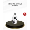 1080p Wifi Ampul Kamera Uzaktan Erişimli Hareket Sensörlü Gece Görüşlü