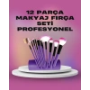 12 Parça Yumuşak Kıllı Makyaj Fırçası Seti Yüz Ve Göz Makyajına Uygun Profesyonel Kullanım