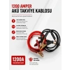 1200 Amper Akü Takviye Kablosu 2 Metre Bakır Uçlu