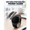 3 Kordonlu Amoled Ekran Bluetooth Aramalı Akıllı Saat Metal, Deri Ve Silikon Kordon Seti