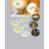 3 Lü Pilli Kablosuz Led Spot Lamba Seti Kumandalı Kolay Montaj Aydınlatma