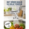 360° Dönüşlü Su Akışı Başlığı | 4ü 1 Arada Kullanım Yeni Nesil