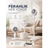5 Kademeli Hız Ayarıyla Güçlü Hava Akışlı Dikey Vantilatör