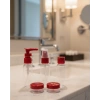 5’li Seyahat Boy Kozmetik Şişe Seti 30 Ml Çantalı Organizer