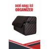 VOLVO S60 UYUMLU DERİ ARAÇ İÇİ ORGANİZER KAPİTONE FERMUARLI