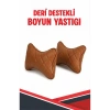 OPEL CORSA-E UYUMLU ARAÇ-OTO TABA DERİ TABA DİKİŞLİ BOYUN DESTEK YASTIĞI