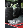 MERCEDES EQA UYUMLU 2 ADET SİYAH DERİ SİYAH DİKİŞLİ ARAÇ İÇİ KOLTUK ORGANİZERİ