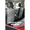 MERCEDES G SERİSİ UYUMLU 2 ADET GRİ DERİ GRİ DİKİŞLİ ARAÇ İÇİ KOLTUK ORGANİZERİ