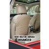 MG MG7 UYUMLU 2 ADET KREM DERİ KREM DİKİŞLİ ARAÇ İÇİ KOLTUK ORGANİZERİ