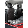 AUDİ A6 UYUMLU 2 ADET SİYAH DERİ KIRMIZI DİKİŞLİ ARAÇ İÇİ KOLTUK ORGANİZERİ