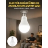 Acil Durumlar İçin Şarjlı Led Ampul 6400k Soğuk Beyaz 30 Watt Yeni Nesil