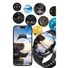 Amoled Ekran Metal Deri Silikon Kordonlu Uyku Ve Sağlık Takibi