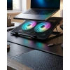 Ayarlanabilir Laptop Soğutucu Çift Fan Rgb Işıklı Sessiz Çalışan
