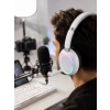Beyaz Kablosuz Bluetooth Kulaklık Mikrofonlu Ergonomik Kulak Üstü Tasarım