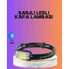 Beyaz Led Işık Sensörlü Kafa Lambası Lityum Batarya Led El Fenerli Şarjlı
