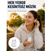 Bluetooth Kulaklık Beyaz Çağrı Cevaplama Dokunmatik Kontrol Kablosuz Yeni Nesil