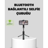 Bluetooth Selfie Çubuğu – 360° Dönebilen Başlık, Kablosuz Bağlantı