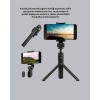 Bluetooth Selfie Çubuğu – 360° Dönebilen Başlık, Kablosuz Bağlantı