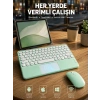 Bluetooth Touchpad Klavye Ultra İnce Taşınabilir Q Klavye Yeni Nesil