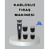 Çelik Bıçaklı Unisex Şarjlı Tıraş Makinesi – Sessiz Motor, Kablosuz Ve Ayarlanabilir