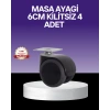 Çok Amaçlı Kilitsiz Masa Ayağı Tekerleği 6 Cm