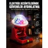 Çok Amaçlı Şarjlı Led Projektör Lamba Solar Enerjili Rgb Ambiyans Ve Parti Işığı
