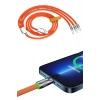 Çoklu Şarj Kablosu Usb Type-c İos Uyumlu 120w Hızlı Şarj Kablosu