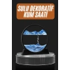 Dekoratif Sulu Kum Saati Ofis Masa Üstü Ev Yuvarlak Kum Saati