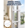 Emniyet Amaçlı Pencere Açılma Sınırlayıcı Aparat 2 Adet Yeni Nesil