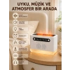 Hoparlörlü Simüle Alev Işıklı Çok Fonksiyonlu Gece Lambası