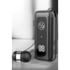 Kablolu Makaralı Bluetooth Kulaklık Uzun Pil Ömrü Dijital Göstergeli