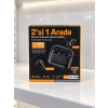 Kablosuz Bluetooth Kulaklık 4 Kulaklıklı 2’si 1 Arada Siyah