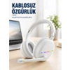 Kablosuz Bluetooth Mikrofonlu Beyaz Kulaklık  Rgb Işıklı