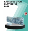 Kablosuz Klavye Ve Mouse Seti – Sessiz Tuş, Retro Tasarım
