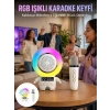 Karaoke Özellikli Astronot Bluetooth Hoparlör Kablosuz Mikrofonlu