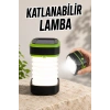 Katlanabilir Kamp Lambası Solar Fener Görünümlü 3 Kademeli Şarjlı