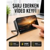 Katlanabilir Telefon Standlı 240w Type-c Hızlı Şarj Kablosu