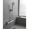 Krem Duş Başlığı Seti 4 Kademeli El Duşu Spiral Hortumlu Banyo Seti