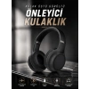 Kulak Üstü Kablosuz Bluetooth Kulaklık Gürültü Önleyici Ayarlanabilir