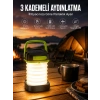 Led Lamba Kamp Lambası Hafif Taşınabilir Şarj Süreli Akordeon El Fenerli